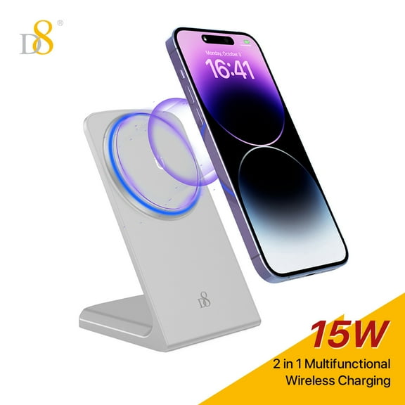 D8 Wireless Magnetic 15W Fast charger for iPhone 16/15/14/13/12 / Pro Max/ 11 series /XS Max/XR/XS/X / 8/8