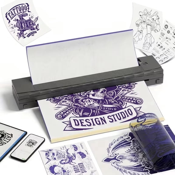 Tattoo Stencil Printer,HKHKPI Portable Thermal Printer for Tattoo, Compatible With Smartphone And PC, IOS, Android,