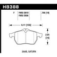 thumbnail image 1 of D819 HPS Street Front Brake Pads for 1999-2002 Saab 9-3 & 1999-2004 Saab 9-5, 1 of 1