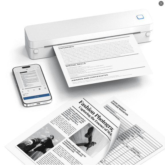 The D830 portable wireless printer is ideal for inkless printing, perfect for travel and office use. Compatible with iOS, Android, and laptop devices.