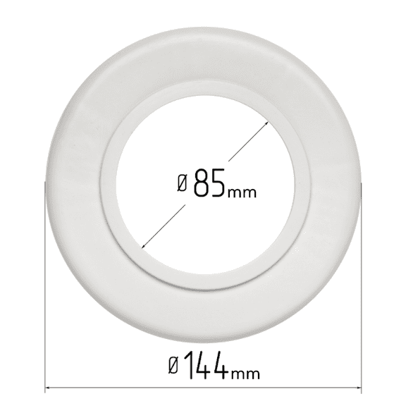 Ceilex D3.34" (85 mm) Stretch Ceilings Universal Circle Platforms for Spotlights Installation, Adjustable Holder Supporting Base