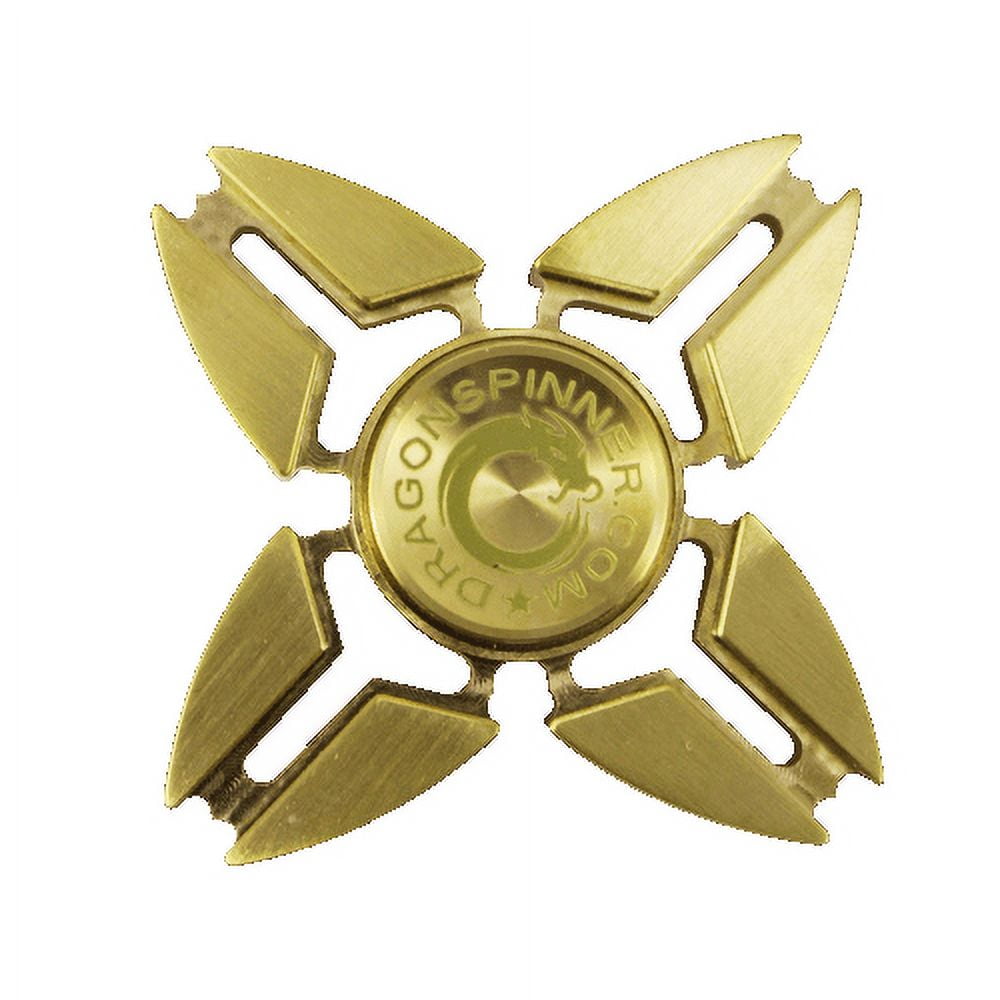 D8X Four-Winged Claws Brass Metal Fidget Spinner – Maximum Spin Time – Precision Crafted – Smooth & Silent Rotation – Stress Relief & Focus Aid
