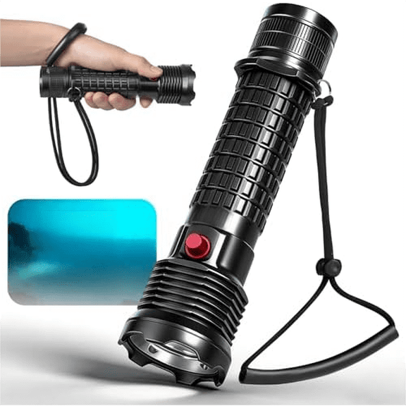 D903 Dive Light, High Lumens Super Bright Underwater Flashlight, IPX8 Waterproof for Scuba Underwater Flashlight, 400m Long 3 Modes Waterproof Submersible Torch$$Sport & Recreation Other