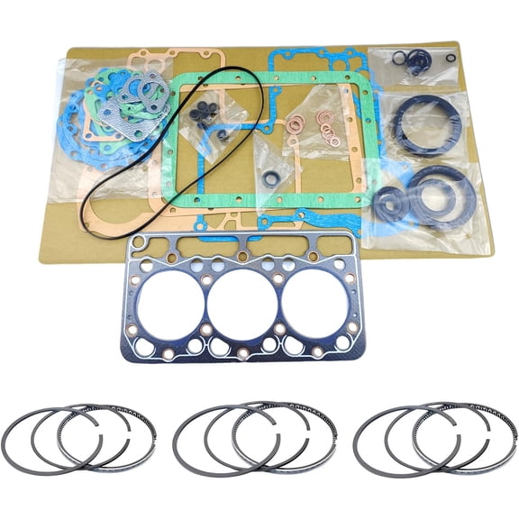 D950 Full Gasket Kit + Piston Rings For Kubota Excavator KH41 KH61 KH61H Tractor B7200D B7200E for Bobcat 543 533 543B 543C 553B Loader STD piston ring set