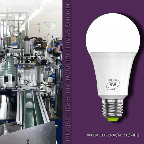 DA BOOM Smart Light Bulbs, WiFi Light Bulbs No Hub Required, Smart Bulbs That Work with Alexa, Google Home, Smart LED Light A19 Color Changing, 800LM 90W Equivalent
