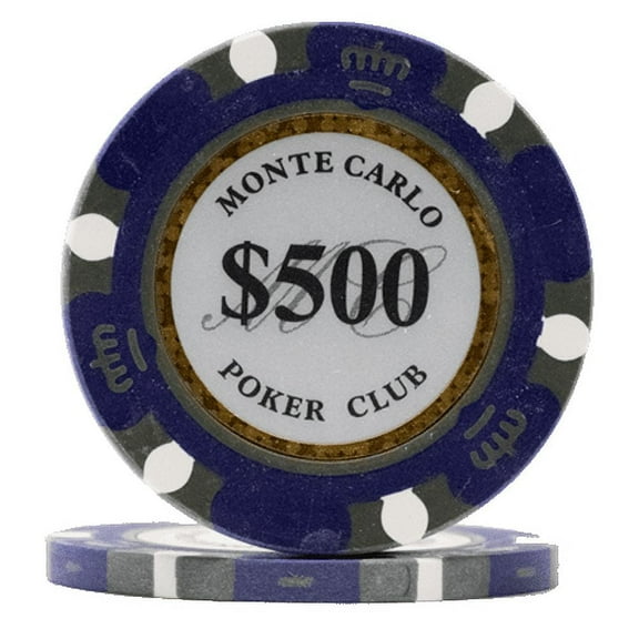 DA VINCI 14 Gram Clay Monte Carlo Poker Club Poker Chips Pack of 50 Purple Chips