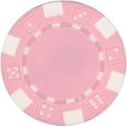 thumbnail image 1 of DA VINCI 50 Clay Composite Dice Striped 11.5 Gram Poker Chips, Pink, 1 of 2