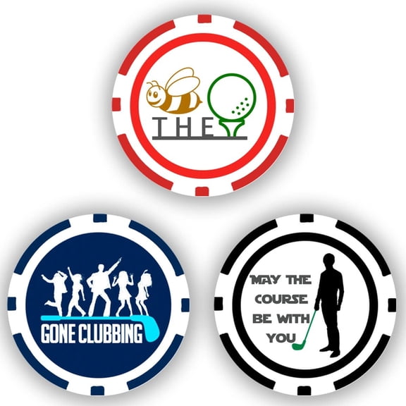 DA VINCI Golf Ball Marker Poker Chip Collection, 11.5 Gram Chips (3-Pack)