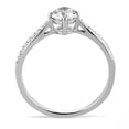 thumbnail image 1 of DA018 - High polished (no plating) Stainless Steel Ring with AAA Grade CZ in Clear, 1 of 1
