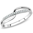 thumbnail image 1 of High polished (no plating) Stainless Steel Ring with AAA Grade CZ in Clear for Women Style DA045, 1 of 4