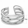 thumbnail image 1 of High polished (no plating) Stainless Steel Ring with AAA Grade CZ in Clear for Women Style DA047, 1 of 3