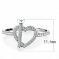 thumbnail image 1 of High polished (no plating) Stainless Steel Ring with AAA Grade CZ in Clear for Women Style DA052, 1 of 3