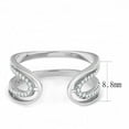 thumbnail image 1 of High polished (no plating) Stainless Steel Ring with AAA Grade CZ in Clear for Women Style DA056, 1 of 3