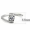 thumbnail image 1 of DA151 - High polished (no plating) Stainless Steel Ring with AAA Grade CZ in Clear, 1 of 1