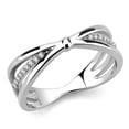 thumbnail image 1 of High polished (no plating) Stainless Steel Ring with AAA Grade CZ in Clear for Women Style DA239, 1 of 5