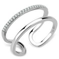 thumbnail image 1 of High polished (no plating) Stainless Steel Ring with AAA Grade CZ in Clear for Women Style DA249, 1 of 5
