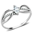 thumbnail image 1 of High polished (no plating) Stainless Steel Ring with AAA Grade CZ in Clear for Women Style DA262, 1 of 5