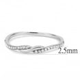 thumbnail image 1 of High polished (no plating) Stainless Steel Ring with AAA Grade CZ in Clear for Women Style DA263, 1 of 4