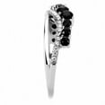 thumbnail image 1 of DA269 - High polished (no plating) Stainless Steel Ring with AAA Grade CZ in Black Diamond, 1 of 1
