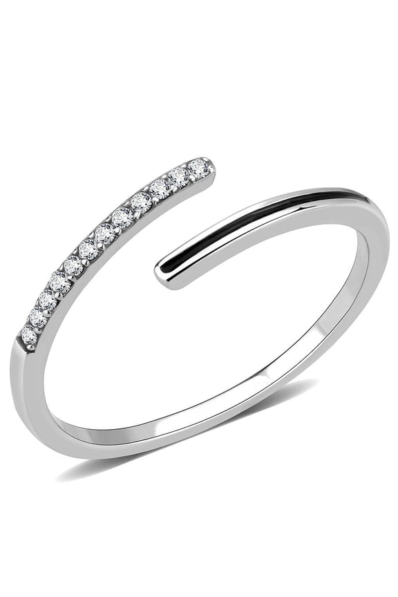 DA312 - No Plating Stainless Steel Ring with Epoxy in Jet