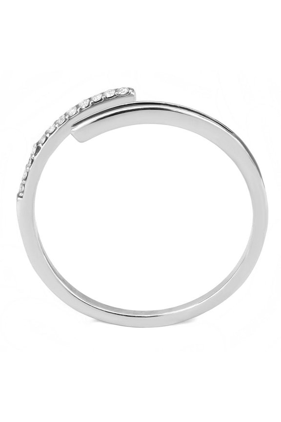 DA312 - No Plating Stainless Steel Ring with Epoxy in Jet