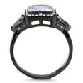 thumbnail image 1 of DA346 - IP Black(Ion Plating) Stainless Steel Ring with AAA Grade CZ in Amethyst, 1 of 1