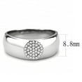 thumbnail image 1 of High polished (no plating) Stainless Steel Ring with AAA Grade CZ in Clear for Women Style DA367, 1 of 4
