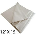 DAB 12x15 ft (3.7x4.6 m) Canvas Drop Cloth 8 oz (227 g) Robust White Canvas Reusable