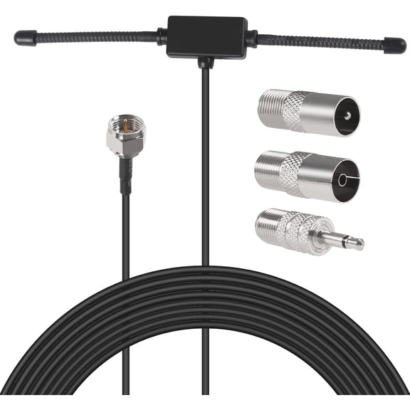 DAB FM Radio Antenna with 3M Extension Cable for Music System Receiver Audio Video Home Theater