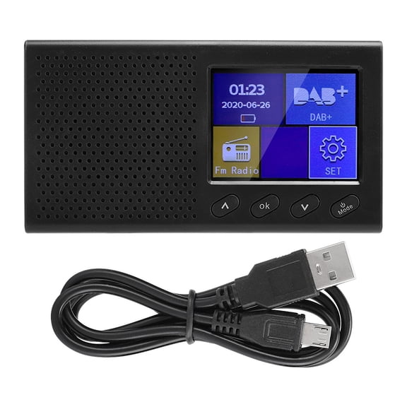 DAB Portable FM Radio Bluetooth Digital with MP3 Music Player Color LCD Display