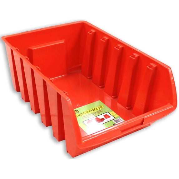 DAB Stackable Deep Red Plastic Storage Containers | 18