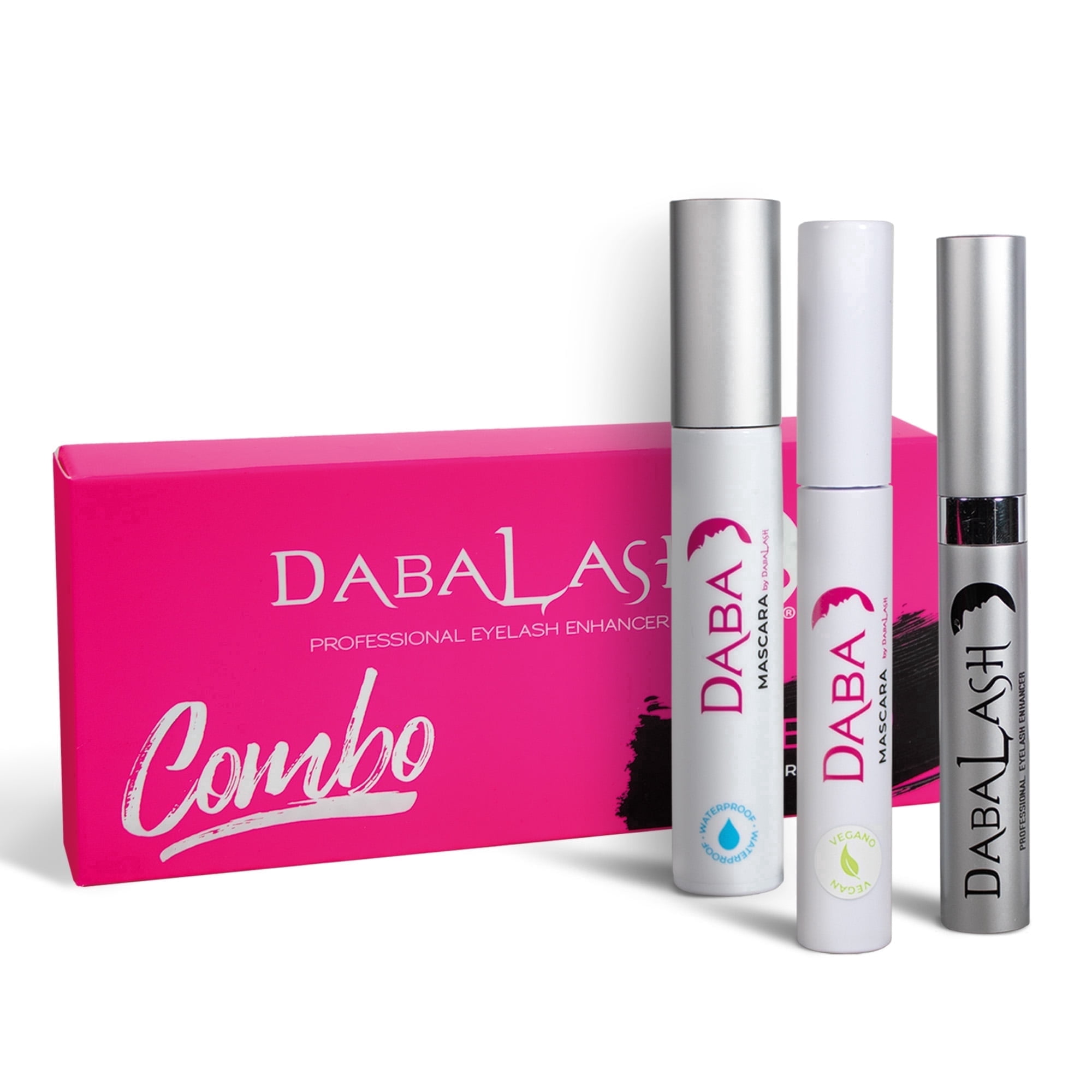 Dabalash Eyebrow Serum & Eyelash Strengthener Trio with Waterproof & Vegan Mascara for Fuller, Thicker Lashes