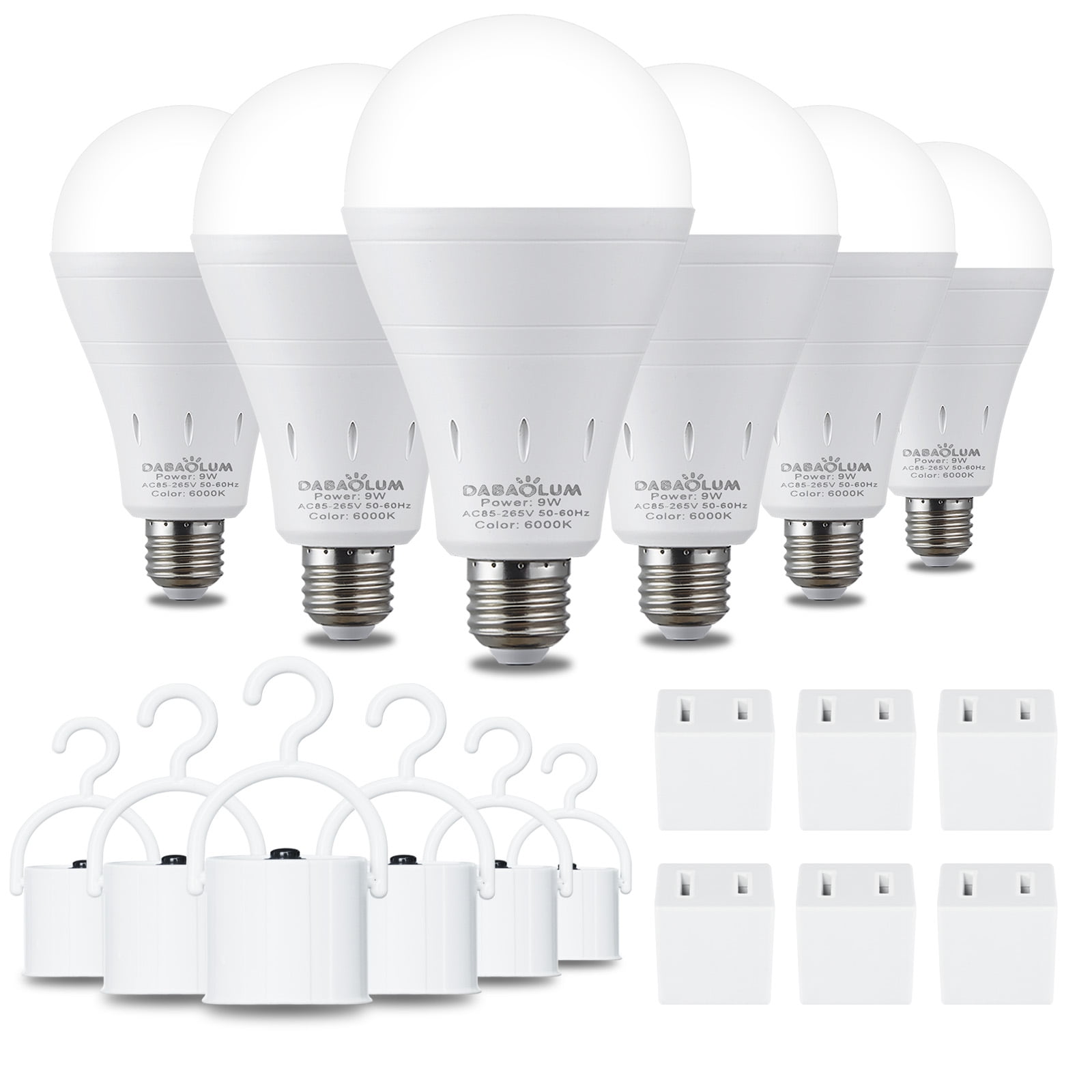 UNILAMP 9W Rechargeable Emergency Light Bulbs, E26 Battery Light