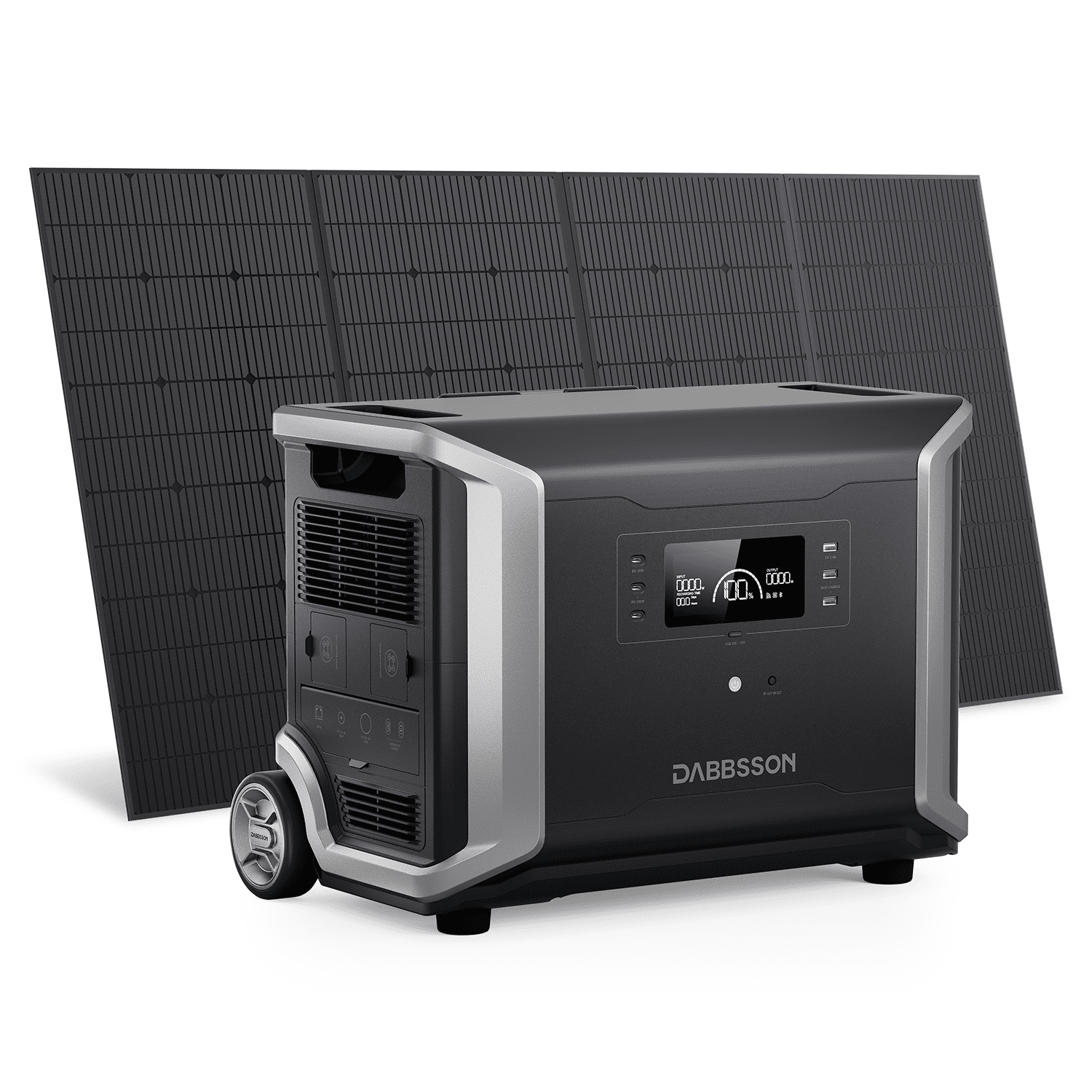 DABBSSON 3430Wh 3600W Power Station DBS3500 with 420W Solar Panels Portable Kit, Solar Generator for Home Backup, Emergency