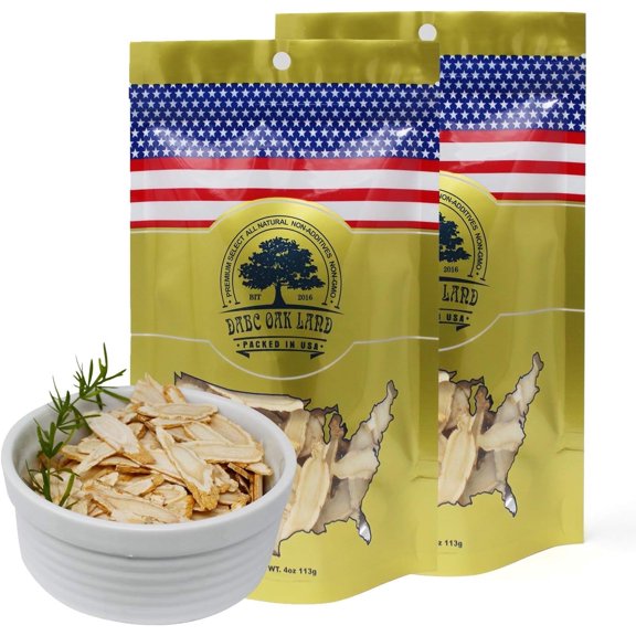 DABC OAK LAND DOL American Ginseng Slices from Wisconsin (Sliced Ginseng Root Wisconsin Grown!Most People Use It to Make Ginseng Tea! Good for Health! Sliced Ginseng Root 113g/Bag