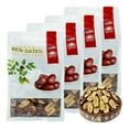 thumbnail image 1 of DABC OAK LAND Dried Jujube Dates slices High Nutrition and High Vitamin Red Jujube Dates Slice Snacks Dried Fruit Sweet Jujube Packed In USA 特级红枣片 (64Ounces), 1 of 5
