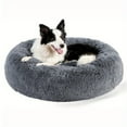 thumbnail image 1 of DABEI 1pc Calming Dog & Cat Bed, Anti-Anxiety Donut Cuddler Warming Cozy Soft Round Bed, Fluffy Faux Fur Plush Cushion Bed For Small Medium And Large Dogs And Cats (16"/20"/24"/28"/31"/39"), 1 of 14