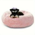 thumbnail image 1 of DABEI 1pc Calming Dog & Cat Bed, Anti-Anxiety Donut Cuddler Warming Cozy Soft Round Bed, Fluffy Faux Fur Plush Cushion Bed For Small Medium And Large Dogs And Cats (16"/20"/24"/28"/31"/39"), 1 of 14