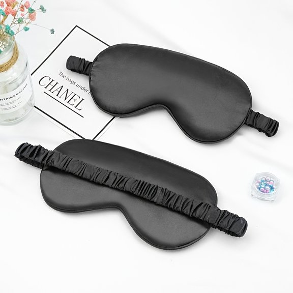 DABEI 1pc Double-sided Soft Smooth Eye Mask, Blackout Comfortable Blindfold, Suitable For Aviation Travel Rest, Nap, Yoga Meditation