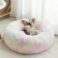 thumbnail image 1 of DABEI Calming Dog & Cat Bed, Anti-Anxiety Donut Cuddler Warming Cozy Soft Round Bed, Fluffy Faux Fur Plush Cushion Bed For Small Medium And Large Dogs And Cats (16"/20"/24"/28"/31"/39"), 1 of 18