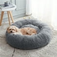 thumbnail image 1 of DABEI Calming Dog & Cat Bed, Anti-Anxiety Donut Cuddler Warming Cozy Soft Round Bed, Fluffy Faux Fur Plush Cushion Bed For Small Medium And Large Dogs And Cats (16"/20"/24"/28"/31"/39"), 1 of 18