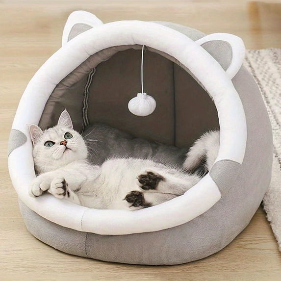 DABEI Cozy Cartoon Cat Cave Bed - Keep Your Kitten Warm And Snug In This Cute Pet House!