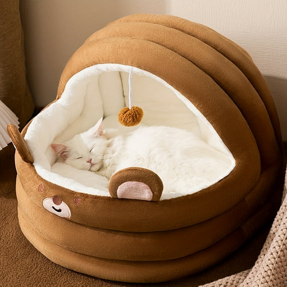 DABEI Cozy Cat Nest - All-Season Semi-Enclosed House With Removable Winter Bed