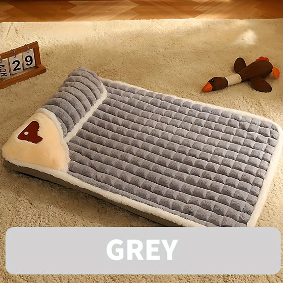 DABEI Cozy Pet Beds For Small, Medium & Large Dogs - Soft Plush With Neck Pillow & Non-Slip Bottom For Winter Sleeping