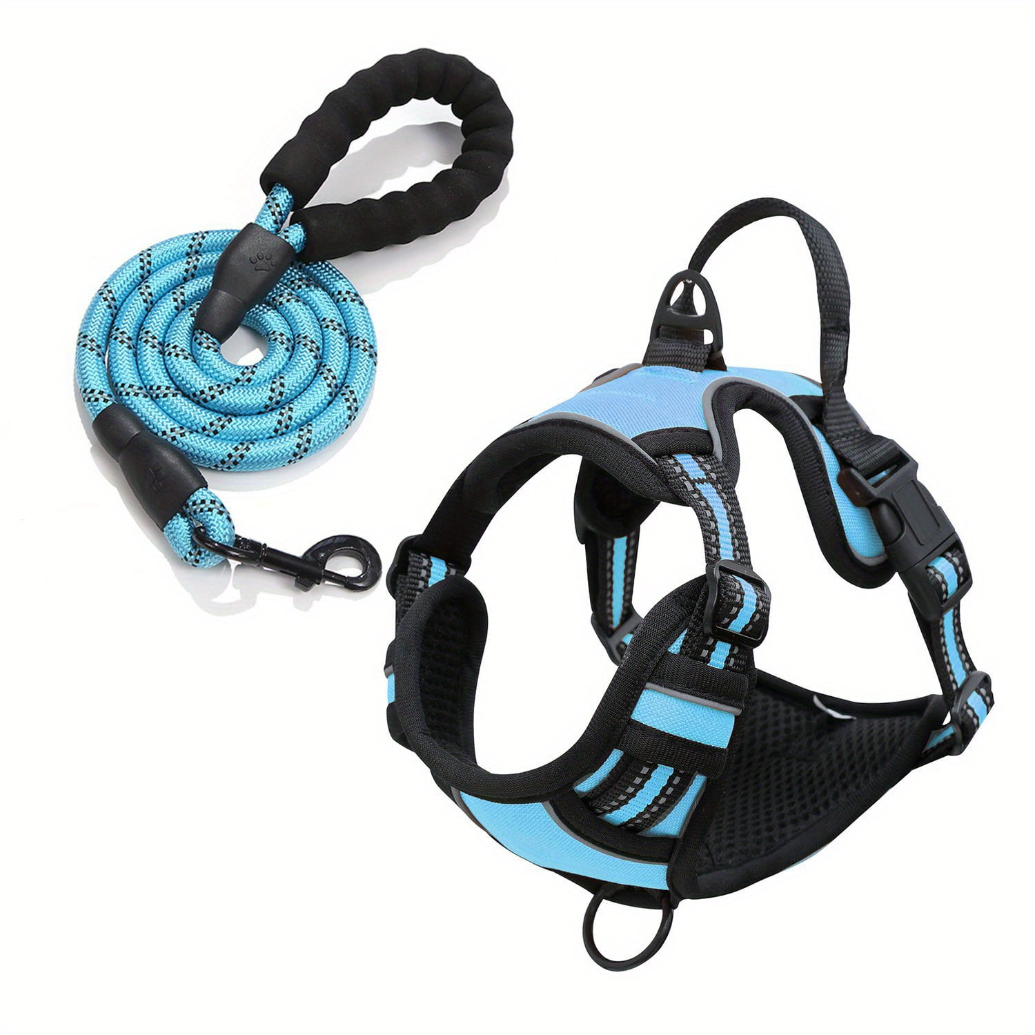 DABEI ISafe and Stylish Reflective Dog Harness and Leash Set for ...