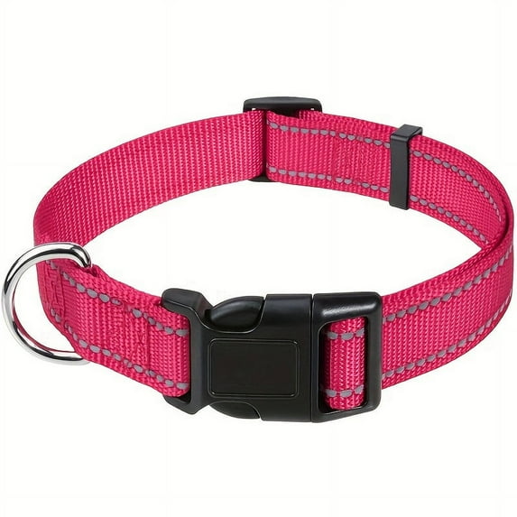 DABEI JOYTALE Reflective Nylon Dog Collar - Adjustable and Secure with Quick Release Buckle