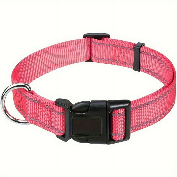 DABEI JOYTALE Reflective Nylon Dog Collar - Adjustable and Secure with Quick Release Buckle