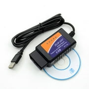 DABEN ELM327 Obd2 Cable,OBD to USB Adapter Scanner Reader,Code Reader Vehicle Diagnosis Tool for Ford
