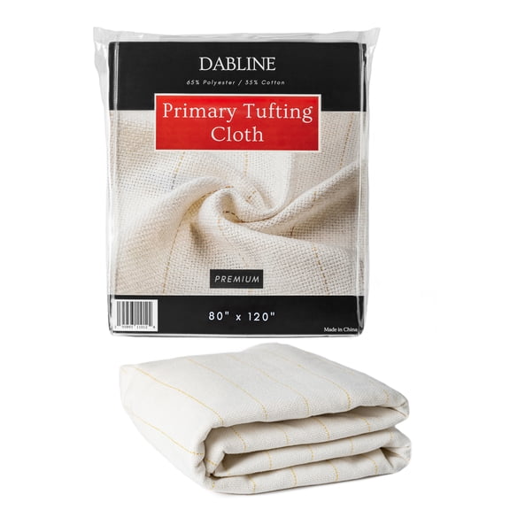 DABLINE 80" x 120" Primary Tufting Cloth for Rug Making and Punch Needle, Premium Monks Cloth for Cut and Loop Pile Tufting Guns, Tufting Fabric with Marked Lines