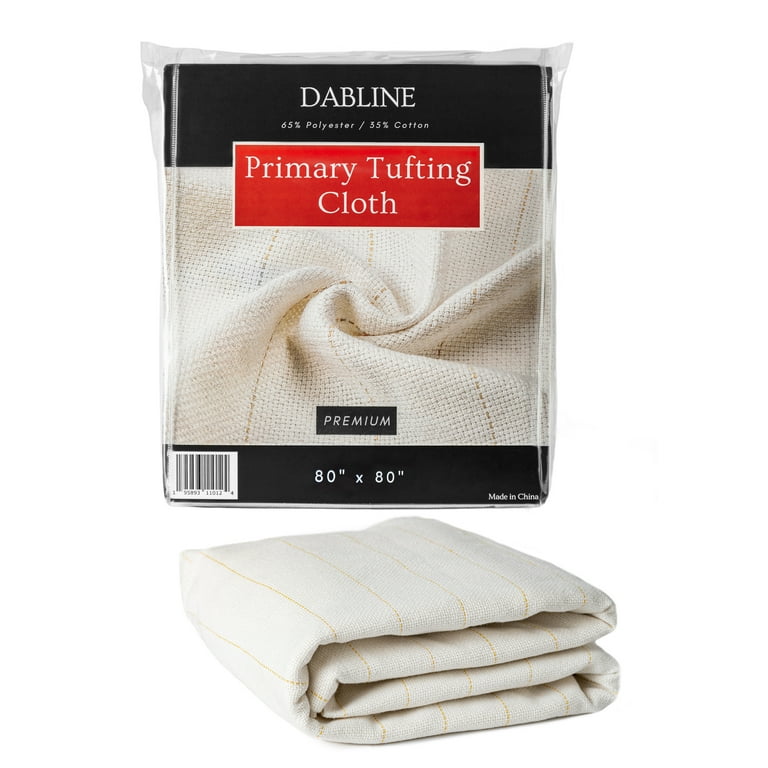 DABLINE 80 x 80 Primary Tufting Cloth for Rug Making and Punch Needle,  Premium Monks Cloth for Cut and Loop Pile Tufting Guns, Tufting Fabric with